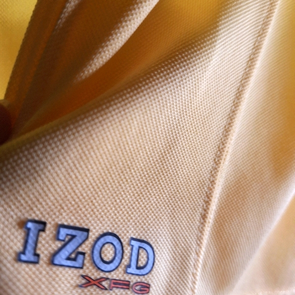 Izod Yellow Mens Polo Shirt Size XL - Picture 3 of 4